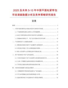 2025及未來5-10年中國平面松緊帶包市場調(diào)查數(shù)據(jù)分析及競爭策略研究報(bào)告