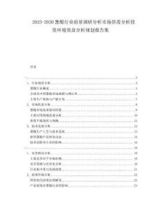 2025-2030蔥醌行業(yè)前景調(diào)研分析市場供需分析投資環(huán)境效益分析規(guī)劃報告集