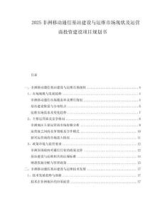 2025非洲移動通信基站建設與運維市場現狀及運營商投資建設項目規劃書