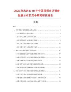2025及未來(lái)5-10年中國(guó)菜板市場(chǎng)調(diào)查數(shù)據(jù)分析及競(jìng)爭(zhēng)策略研究報(bào)告