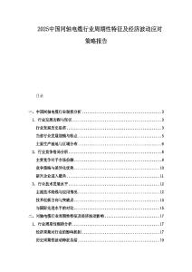 2025中國同軸電纜行業周期性特征及經濟波動應對策略報告