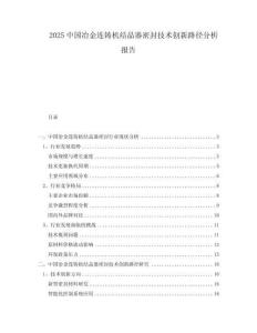 2025中國冶金連鑄機結晶器密封技術創新路徑分析報告