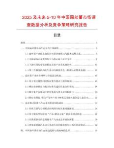 2025及未來5-10年中國扁絲簧市場調查數據分析及競爭策略研究報告