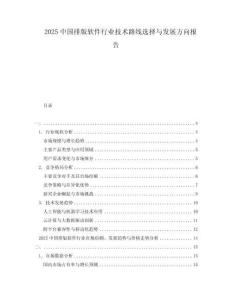 2025中國排版軟件行業技術路線選擇與發展方向報告