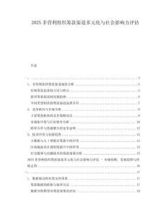 2025非營利組織籌款渠道多元化與社會影響力評估