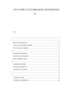 2025中國數(shù)字支付市場格局演變與監(jiān)管政策影響評估