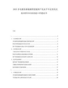 2025非電服務新能源陰道鏡國產化水平不足需攻克技術供不應求改進口徑建議書