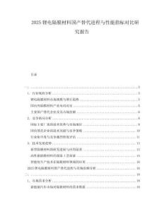 2025鋰電隔膜材料國產替代進程與性能指標對比研究報告