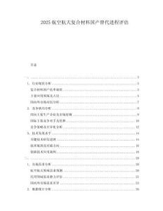 2025航空航天復(fù)合材料國產(chǎn)替代進程評估