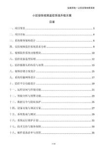 小區安防視頻監控系統升級方案