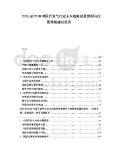 2025至2030中國頁巖氣行業未來趨勢前景預判與投資策略建議報告