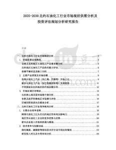 2025-2030北約石油化工行業(yè)市場(chǎng)現(xiàn)狀供需分析及投資評(píng)估規(guī)劃分析研究報(bào)告