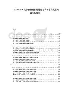 2025-2030貝寧農業現代化進程與農村電商發展策略分析報告