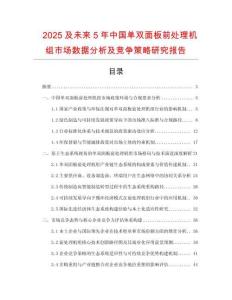 2025及未來5年中國單雙面板前處理機組市場數(shù)據(jù)分析及競爭策略研究報告