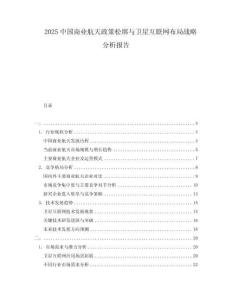 2025中國商業航天政策松綁與衛星互聯網布局戰略分析報告
