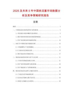 2025及未來5年中國鐵活塞市場數據分析及競爭策略研究報告