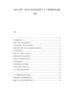 2025存算一體芯片商業(yè)化進(jìn)程與人工智能推理加速報(bào)告