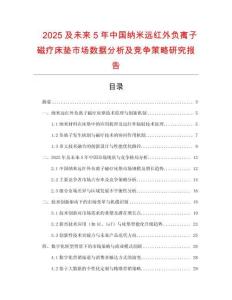 2025及未來5年中國納米遠(yuǎn)紅外負(fù)離子磁療床墊市場數(shù)據(jù)分析及競爭策略研究報(bào)告