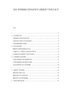 2025智慧能源計量體系變革與數據資產管理白皮書