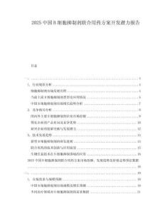2025中國(guó)B細(xì)胞抑制劑聯(lián)合用藥方案開(kāi)發(fā)潛力報(bào)告