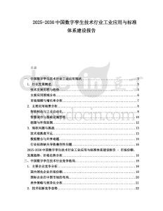 2025-2030中國數(shù)字孿生技術行業(yè)工業(yè)應用與標準體系建設報告