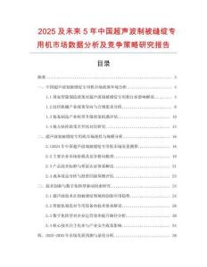 2025及未來5年中國超聲波制被縫綻專用機市場數據分析及競爭策略研究報告