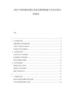 2025中國同軸電纜行業(yè)商會聯(lián)盟構建與行業(yè)自律公約制定