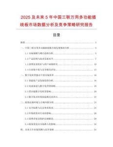 2025及未來5年中國三聯萬用多功能插線板市場數據分析及競爭策略研究報告