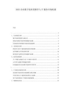 2025企業(yè)數(shù)字化轉型路徑與IT服務市場機遇