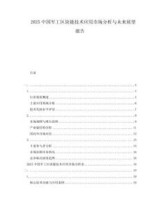 2025中國軍工區塊鏈技術應用市場分析與未來展望報告