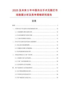 2025及未來5年中國冷光手術(shù)無影燈市場數(shù)據(jù)分析及競爭策略研究報告