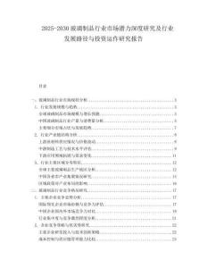 2025-2030玻璃制品行業(yè)市場潛力深度研究及行業(yè)發(fā)展路徑與投資運作研究報告