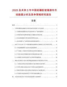 2025及未來5年中國硅橡膠玻璃漆布市場數(shù)據(jù)分析及競爭策略研究報告