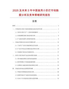 2025及未來5年中國食用小蘇打市場數(shù)據(jù)分析及競爭策略研究報(bào)告