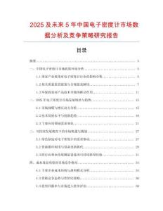 2025及未來(lái)5年中國(guó)電子密度計(jì)市場(chǎng)數(shù)據(jù)分析及競(jìng)爭(zhēng)策略研究報(bào)告