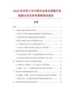 2025及未來5年中國天仙美白面膜市場(chǎng)數(shù)據(jù)分析及競(jìng)爭策略研究報(bào)告