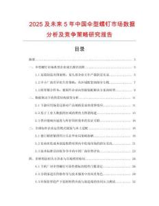 2025及未來5年中國傘型螺釘市場(chǎng)數(shù)據(jù)分析及競(jìng)爭策略研究報(bào)告
