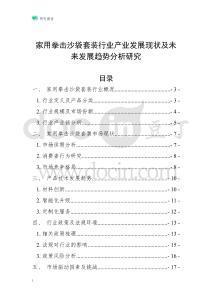 家用拳擊沙袋套裝行業(yè)產(chǎn)業(yè)發(fā)展現(xiàn)狀及未來發(fā)展趨勢分析研究