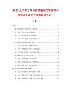 2025及未來5年中國鑄銅加熱管件市場數據分析及競爭策略研究報告