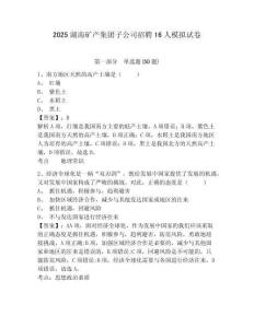 2025湖南礦產集團子公司招聘16人模擬試卷及參考答案詳解