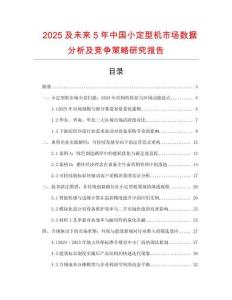 2025及未來5年中國小定型機市場數據分析及競爭策略研究報告
