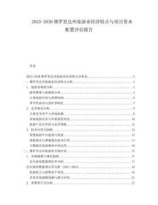 2025-2030佛羅里達(dá)州旅游業(yè)經(jīng)濟(jì)特點(diǎn)與項(xiàng)目資本配置評(píng)估報(bào)告