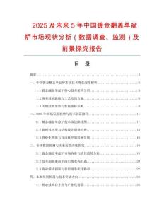 2025及未來5年中國鍍金翻蓋單盆爐市場現(xiàn)狀分析（數(shù)據(jù)調(diào)查、監(jiān)測）及前景探究報告