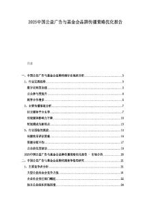 2025中國公益廣告與基金會品牌傳播策略優(yōu)化報告