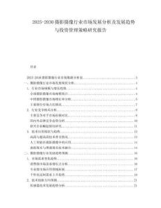 2025-2030攝影攝像行業(yè)市場發(fā)展分析及發(fā)展趨勢與投資管理策略研究報(bào)告