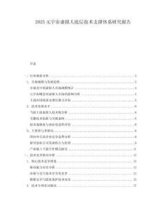 2025元宇宙虛擬人底層技術(shù)支撐體系研究報告