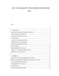 2025-2030高速公路工程病害監(jiān)測(cè)與預(yù)防技術(shù)發(fā)展報(bào)告