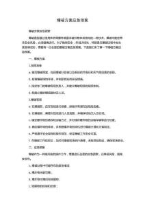 爆破方案應(yīng)急預(yù)案