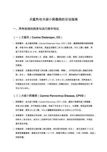 犬瘟熱與犬細小病毒病的診治指南