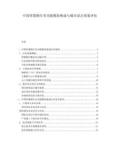 中國(guó)智慧路燈多功能模塊集成與城市試點(diǎn)效果評(píng)估